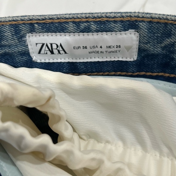 ZARA TRF MIXED MID WAIST WIDE LEG JEANS - Picture 6 of 6